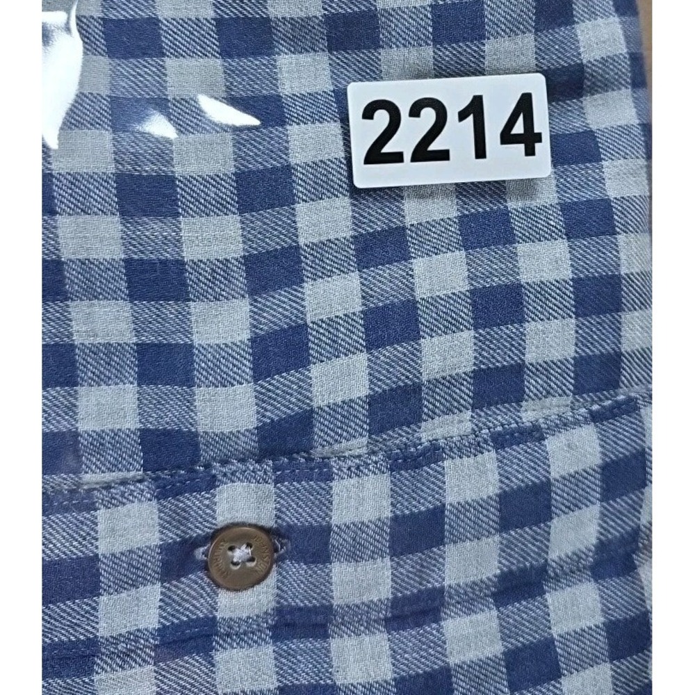 Johnston & Murphy Double-Layer Long-Sleeve Shirt - Gray/Blue Gingham XL Nwt - Picture 9 of 9